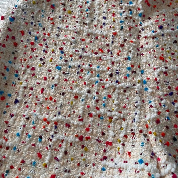 NEW WITH TAGS! VALENTINO IVORY MULTICOLOR COTTON TWEED SHORTS - Picture 12 of 13